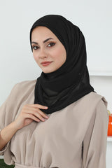 2'li Set Tesettür Boneli Pratik Şifon Şal,PS-46SET