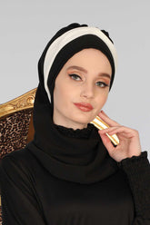 Çift Renkli Tasarım Şifon Hazır Türban,HT-46,HT-46