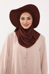 Çıkarılabilir Arkası Fiyonklu Şapkalı Pratik Şal Türban,SS-2A
