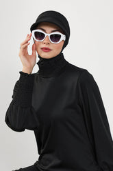 Çıkarılabilir Siperlikli Tesettür (Deniz,Havuz) Yüzücü Bonesi,B-82SN