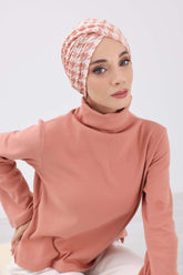 Desenli Tesettür Bone,B-9DIV