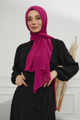 Dikdörtgen Klasik Şifon Şal,CTS-1