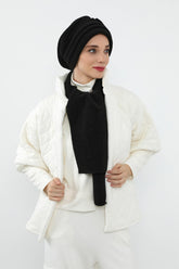 Kışlık Düz Pileli Bone ve Atkı Takımı,BAT-3DK