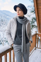 Kışlık Siperlikli Kadın Düz Kaşe Şapka Bone,B-73DK