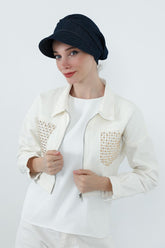 Kot Kumaşlı Siperlikli Kadın Şapka Bone,B-73KOT