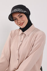 Ninja Boneli Çıkarılabilir Desenli Siperlikli Bone Türban,B-91D