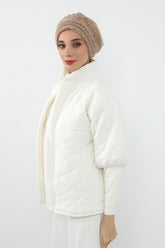 Pileli Kışlık Tüylü Kaşe Kadın Bone,B-98TK