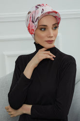 Şapkalı Desenli Penye Bone,B-30YD