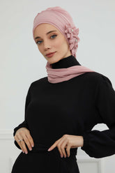 Taş Aksesuarlı Özel Tasarım Şifon Hazır Türban,HT-8