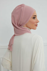 Yandan Fırfırlı Gümüş Aksesuarlı Şifon Hazır Türban,HT-106,HT-106