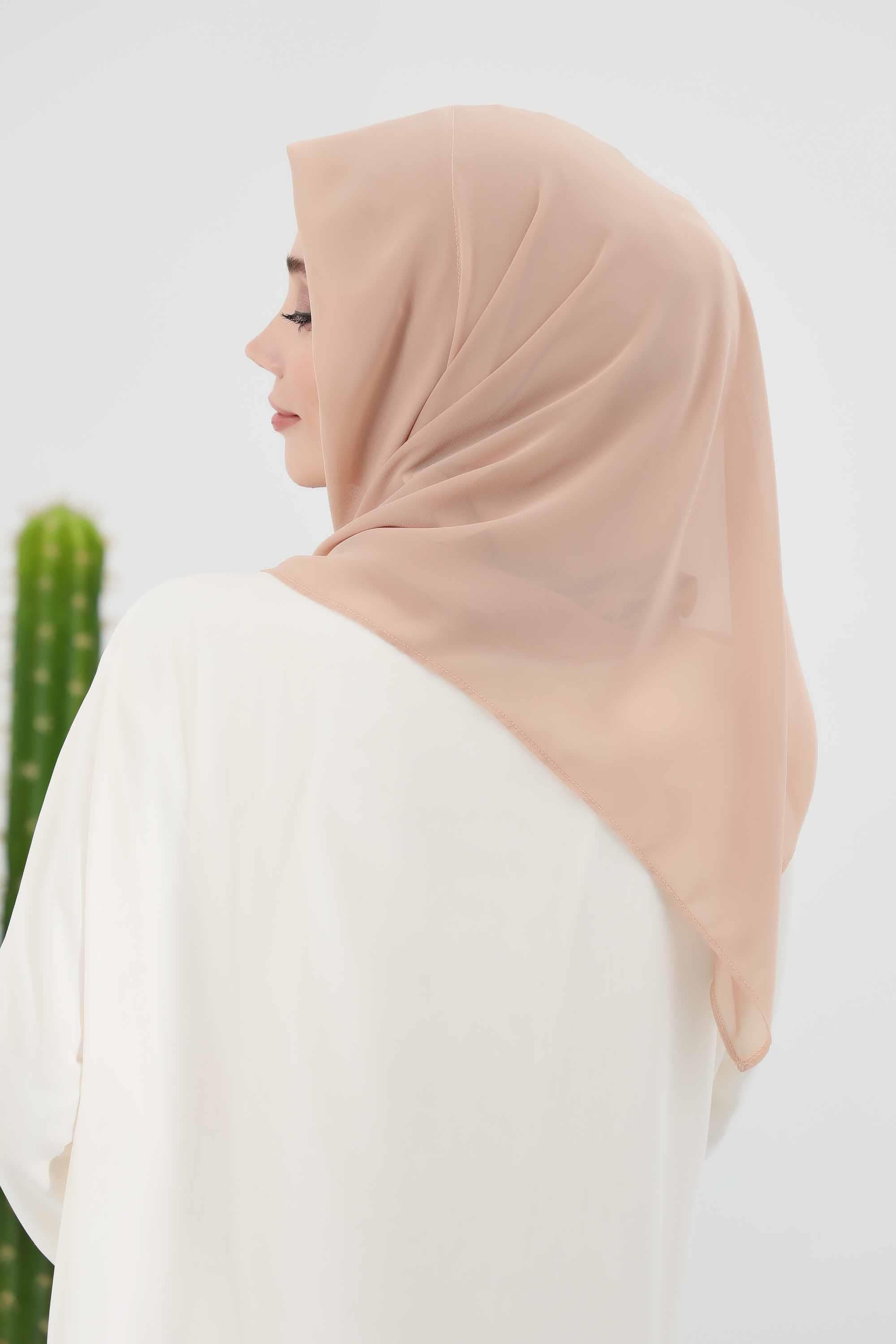 2'li Set Penye İç Boneli Pratik Şifon Eşarp,PS-45SET