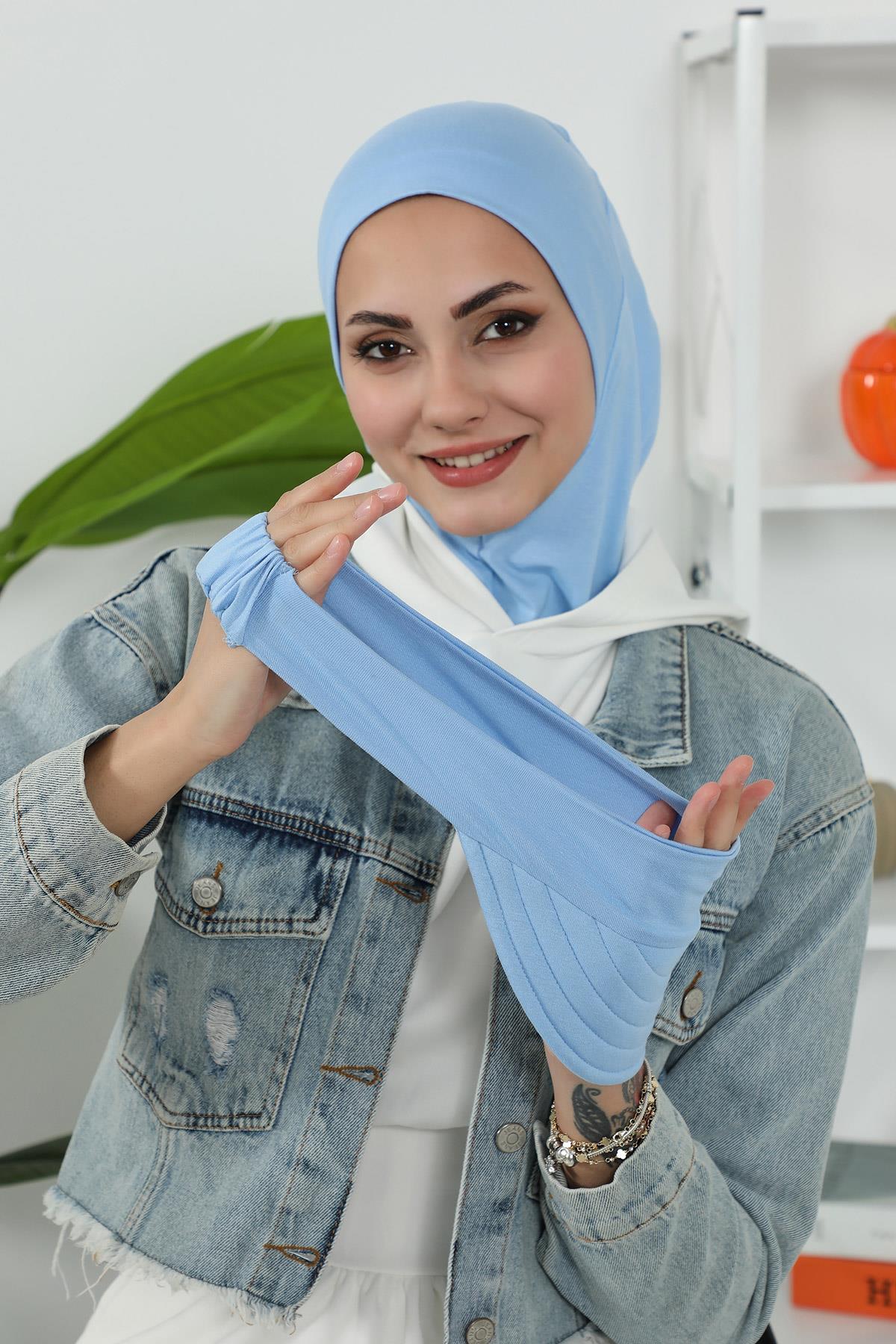 3'lü Tak-Çık Bone,Siperlik ve Şapka Seti Tesettür,ST-1P