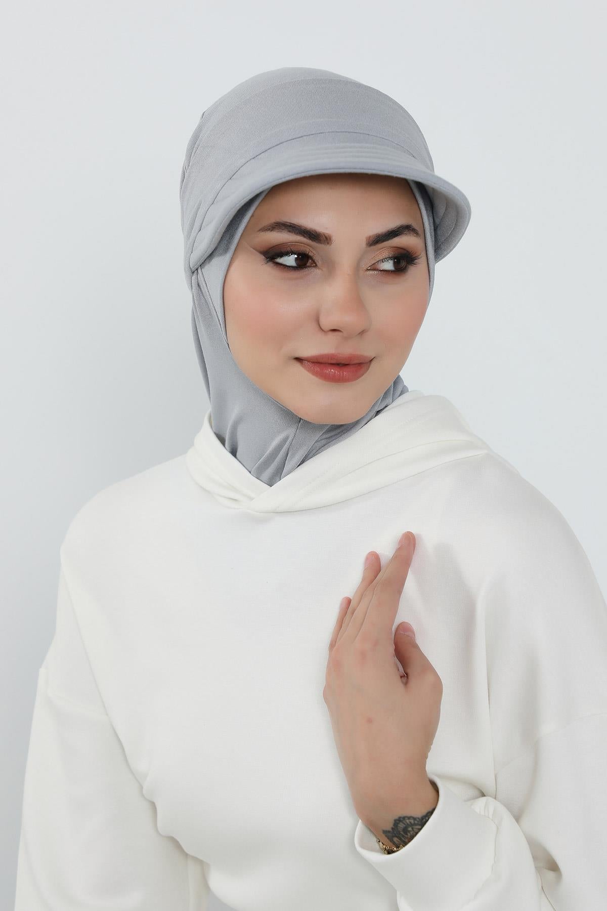 3'lü Tak-Çık Bone,Siperlik ve Şapka Seti Tesettür,ST-1P