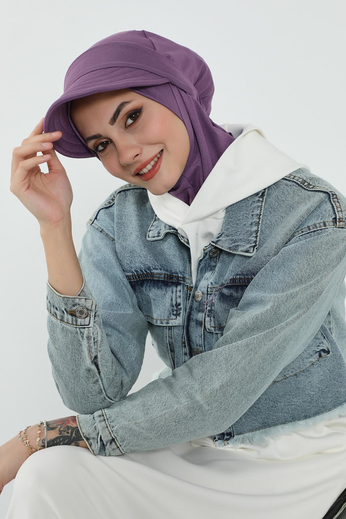 3'lü Tak-Çık Bone,Siperlik ve Şapka Seti Tesettür,ST-1P