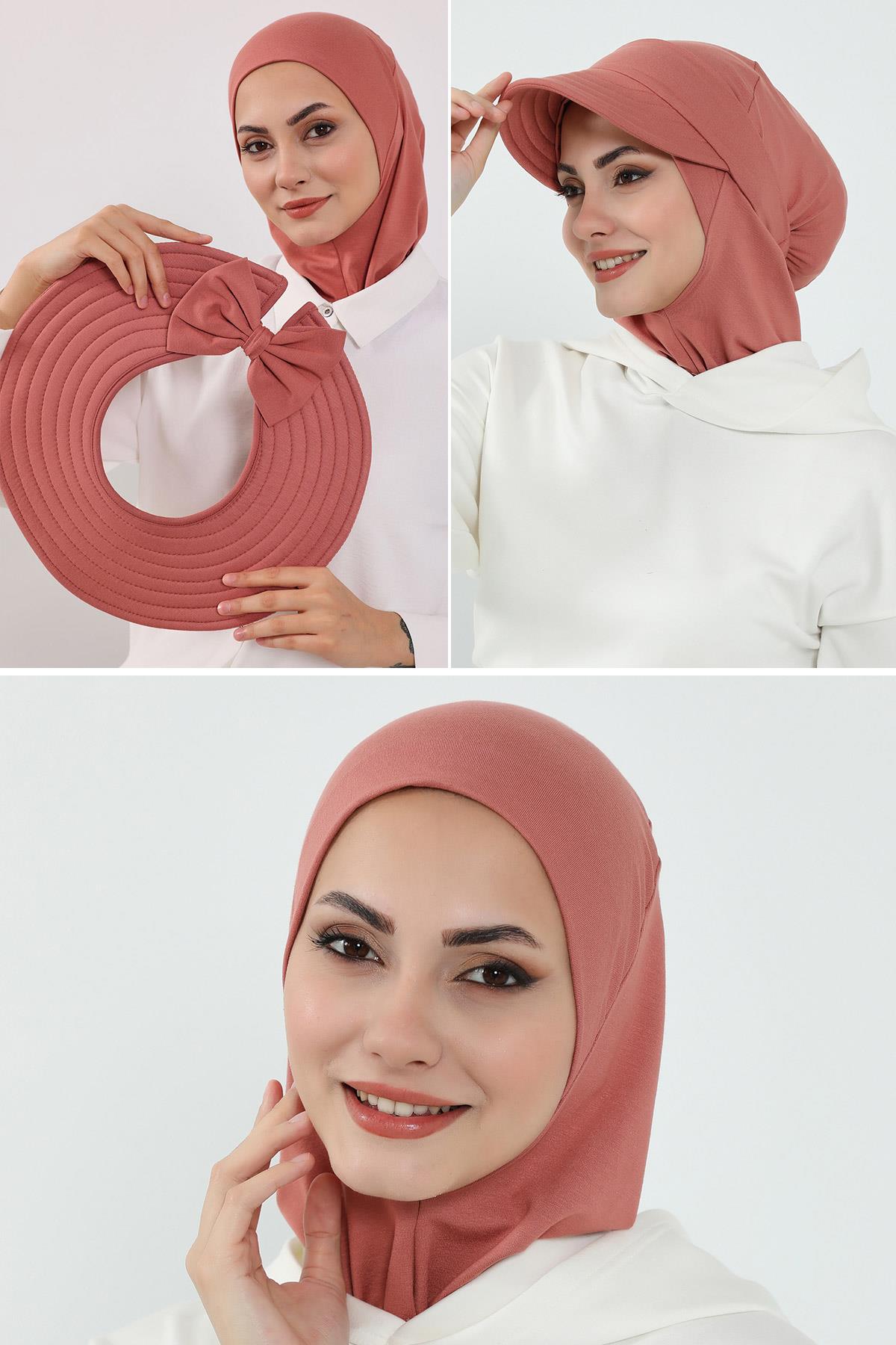 3'lü Tak-Çık Bone,Siperlik ve Şapka Seti Tesettür,ST-1P