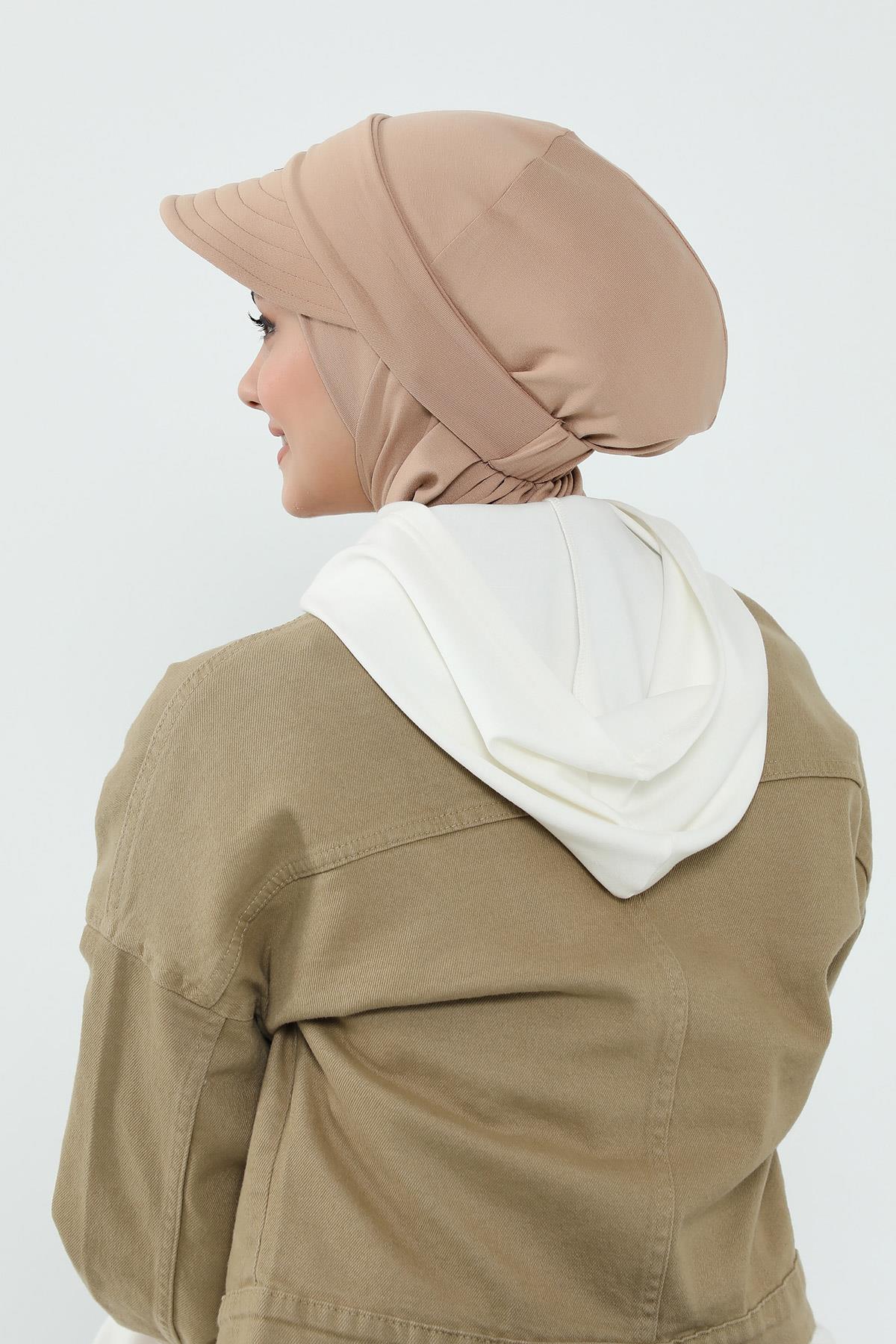 3'lü Tak-Çık Bone,Siperlik ve Şapka Seti Tesettür,ST-1P