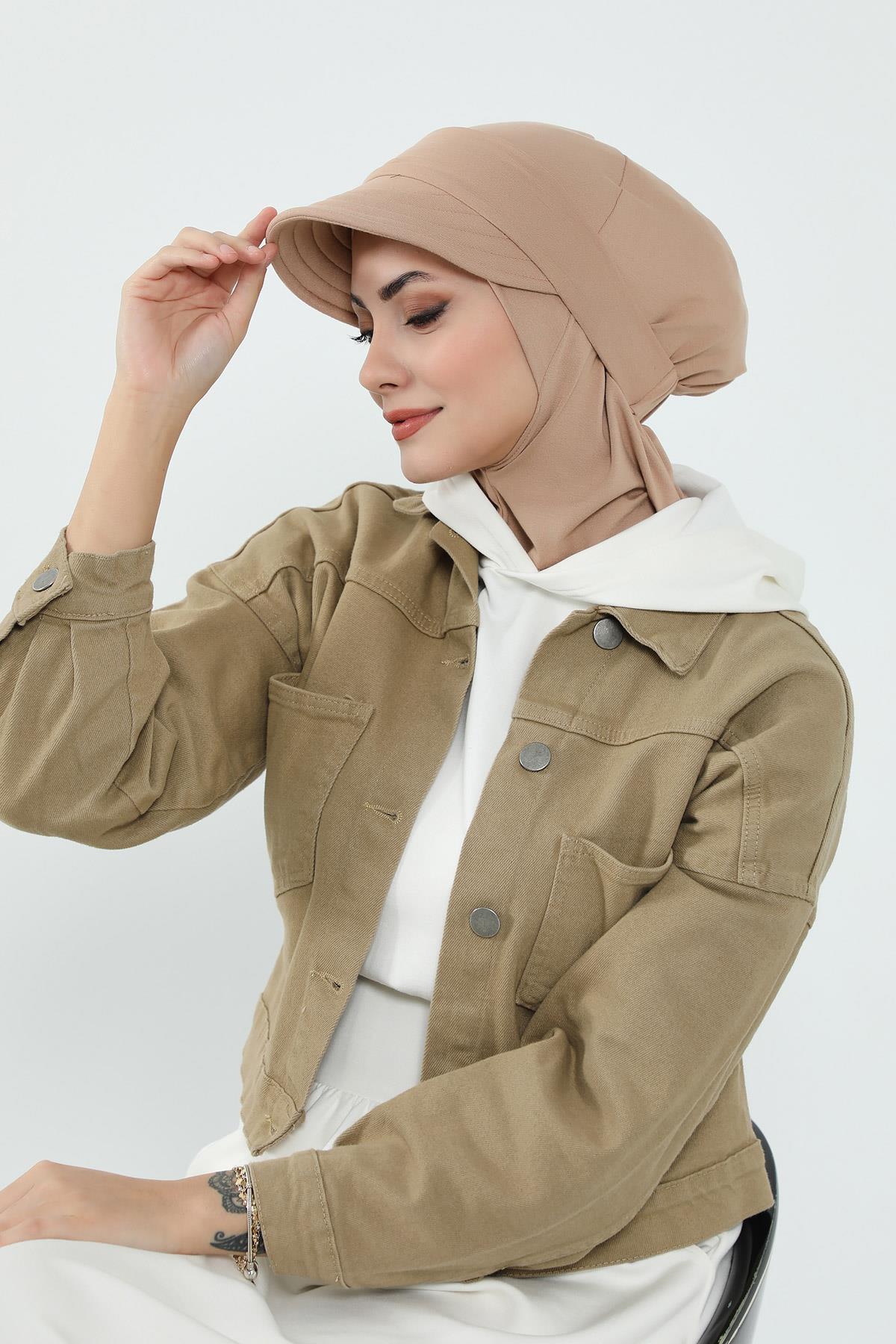 3'lü Tak-Çık Bone,Siperlik ve Şapka Seti Tesettür,ST-1P