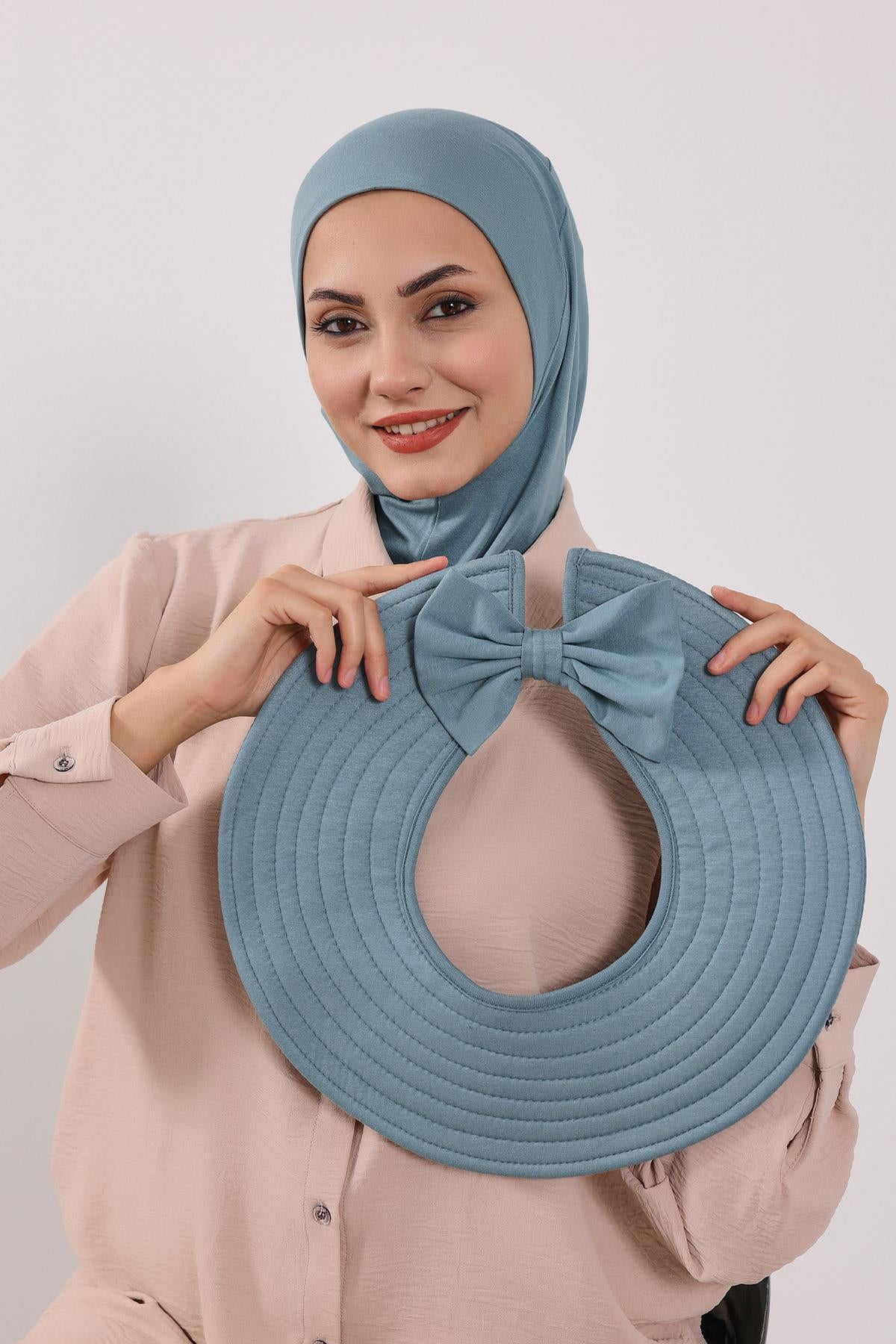 3'lü Tak-Çık Bone,Siperlik ve Şapka Seti Tesettür,ST-1P