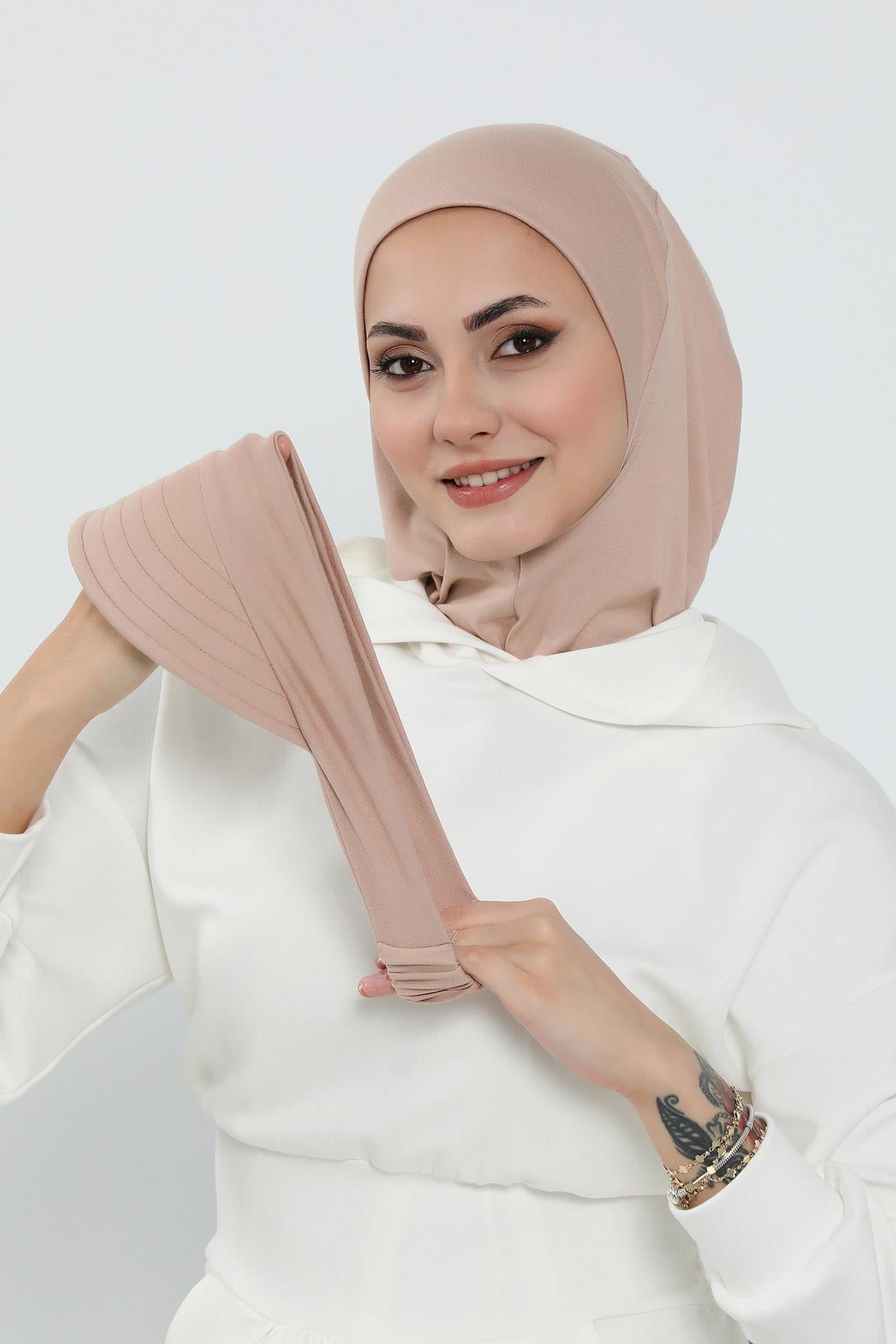 3'lü Tak-Çık Bone,Siperlik ve Şapka Seti Tesettür,ST-1P