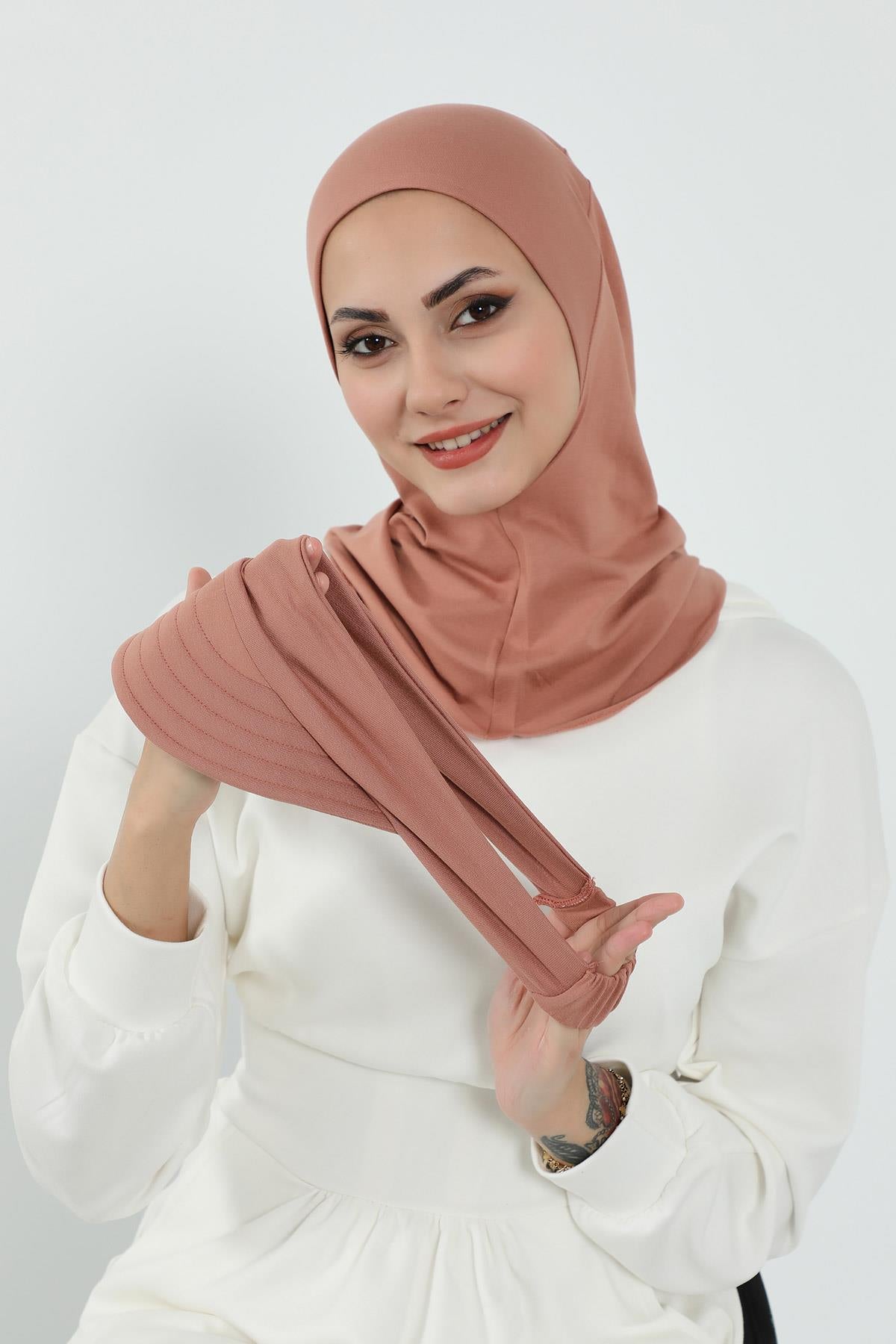 3'lü Tak-Çık Bone,Siperlik ve Şapka Seti Tesettür,ST-1P