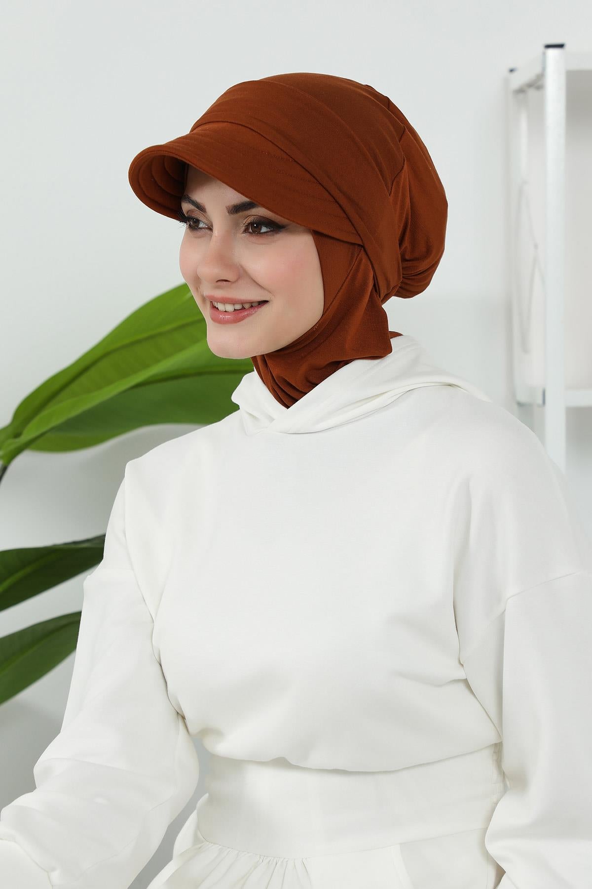 3'lü Tak-Çık Bone,Siperlik ve Şapka Seti Tesettür,ST-1P