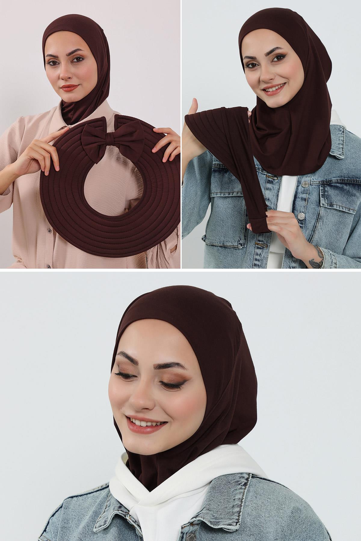 3'lü Tak-Çık Bone,Siperlik ve Şapka Seti Tesettür,ST-1P