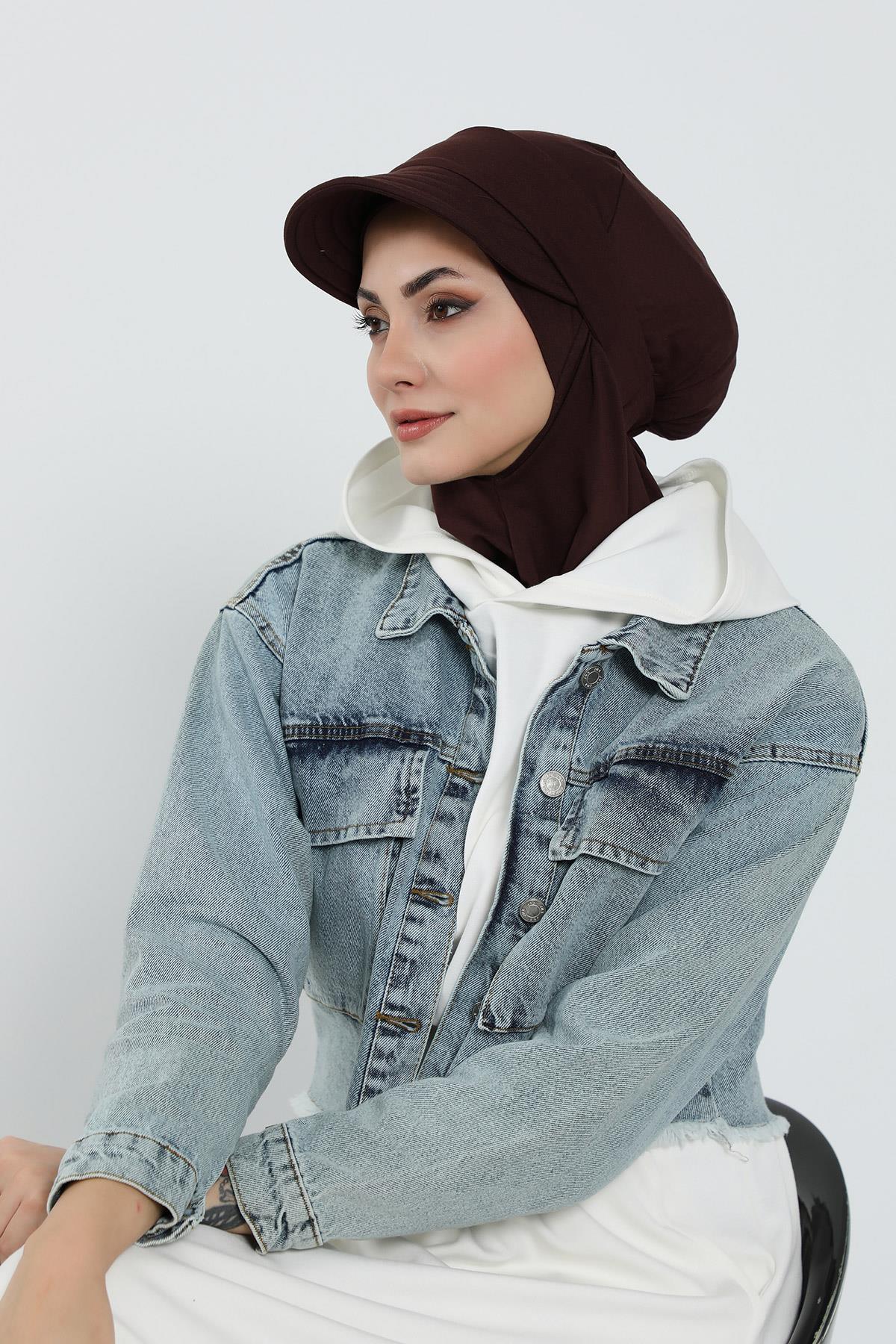 3'lü Tak-Çık Bone,Siperlik ve Şapka Seti Tesettür,ST-1P