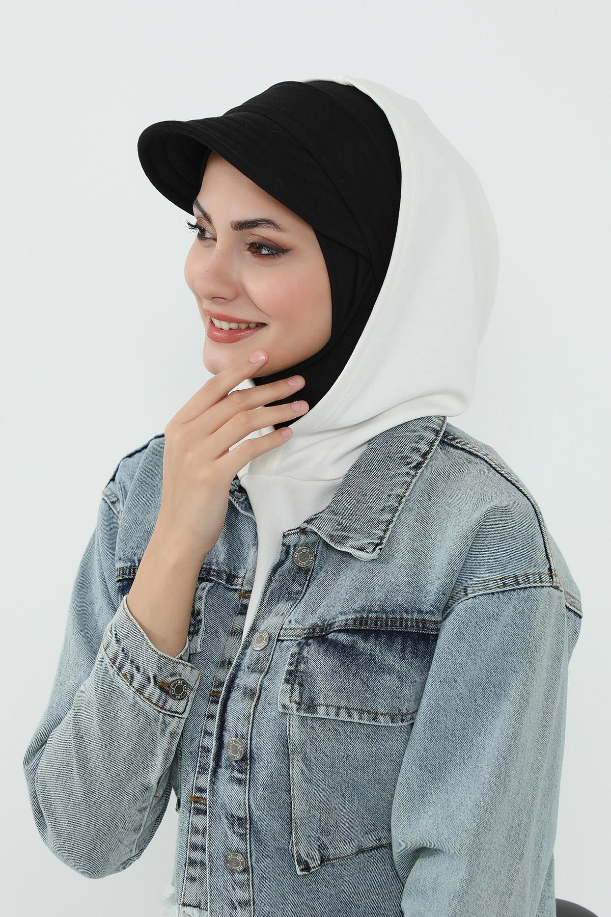 3'lü Tak-Çık Bone,Siperlik ve Şapka Seti Tesettür,ST-1P