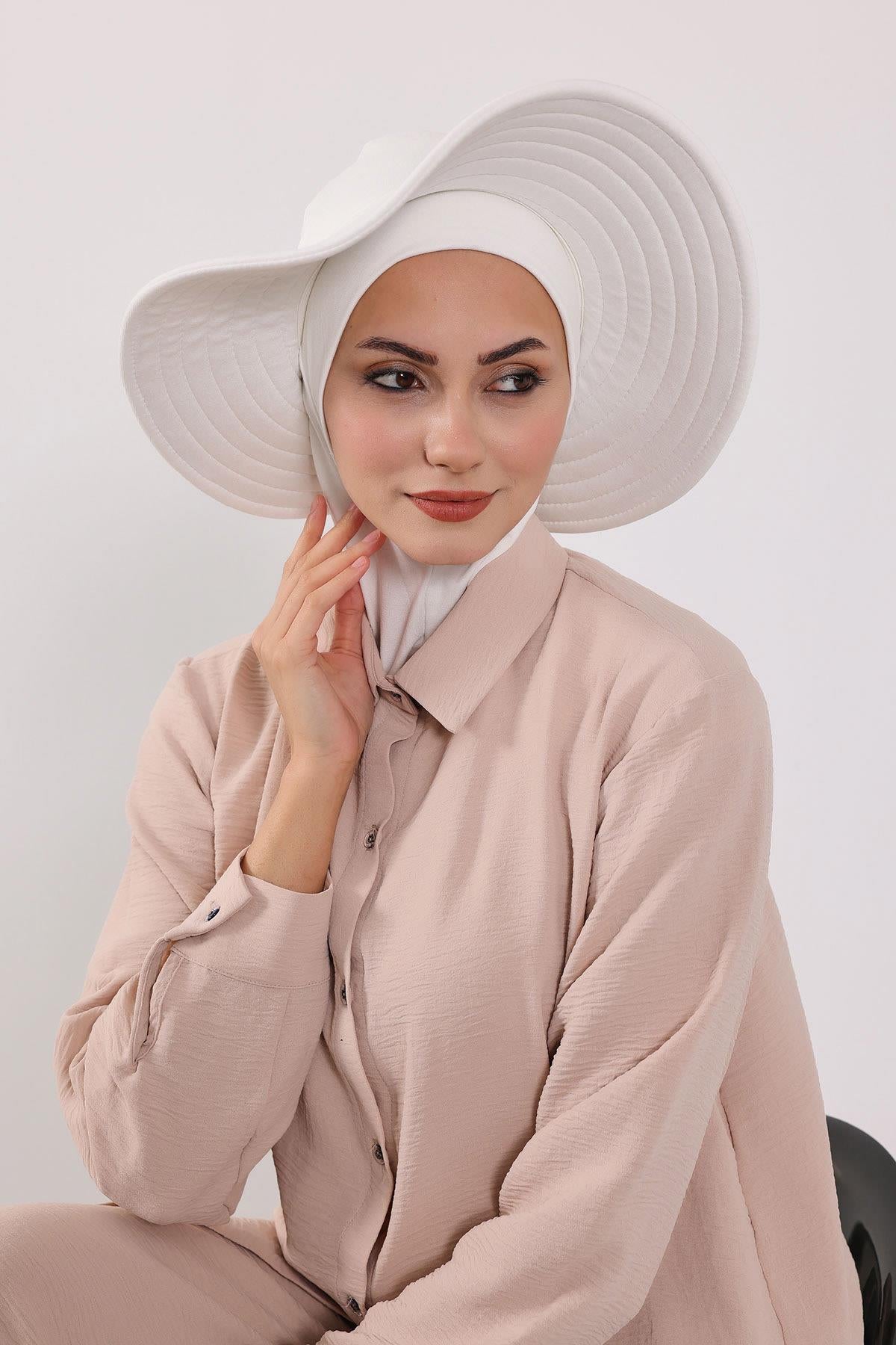 3'lü Tak-Çık Bone,Siperlik ve Şapka Seti Tesettür,ST-1P