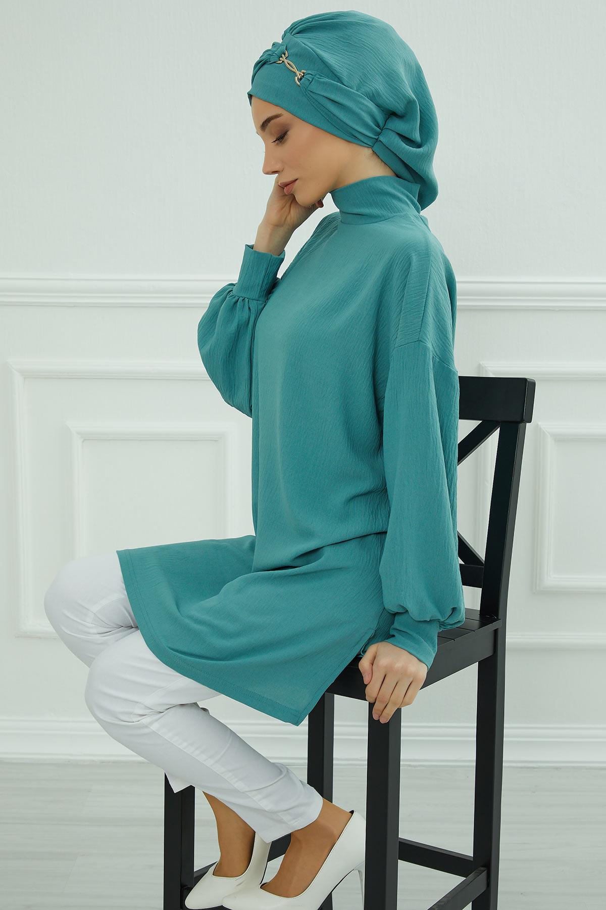 Aksesuarlı Hazır Türban,HT-93