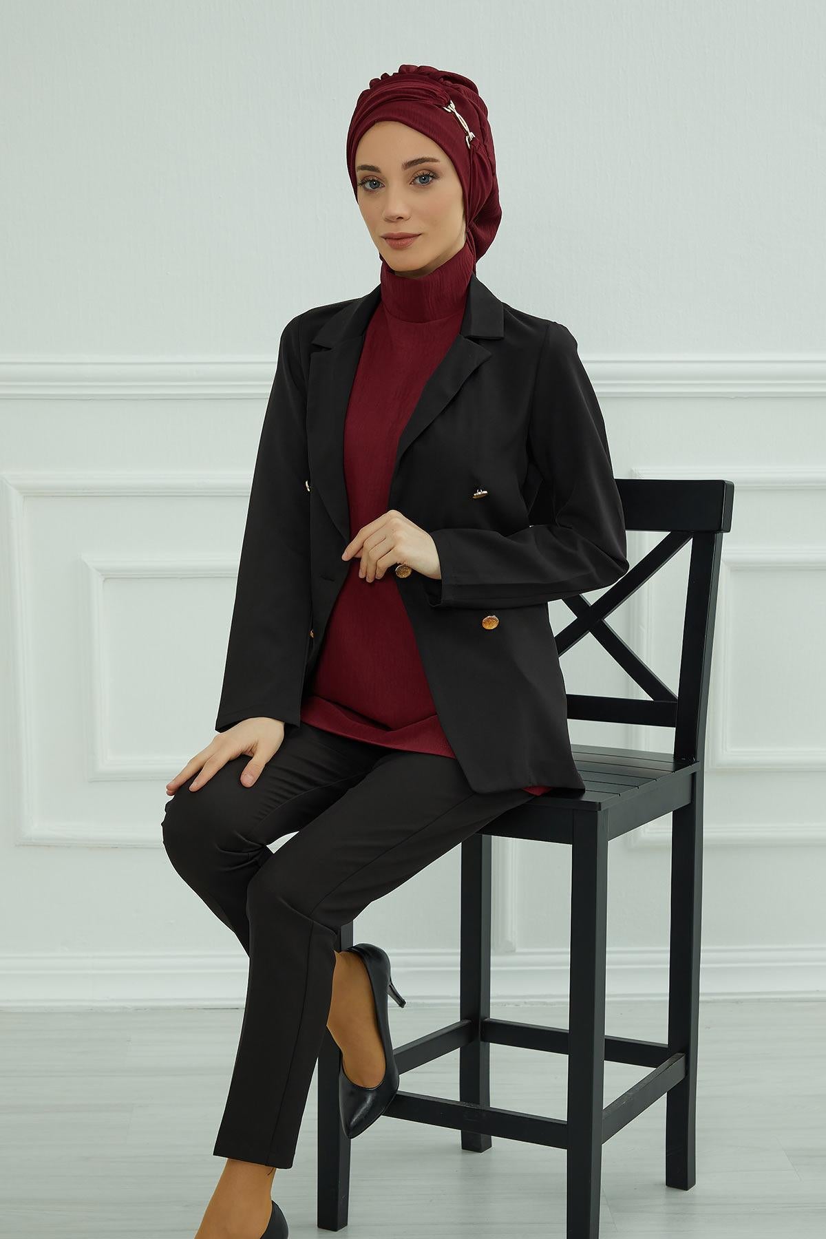 Aksesuarlı Hazır Türban,HT-93