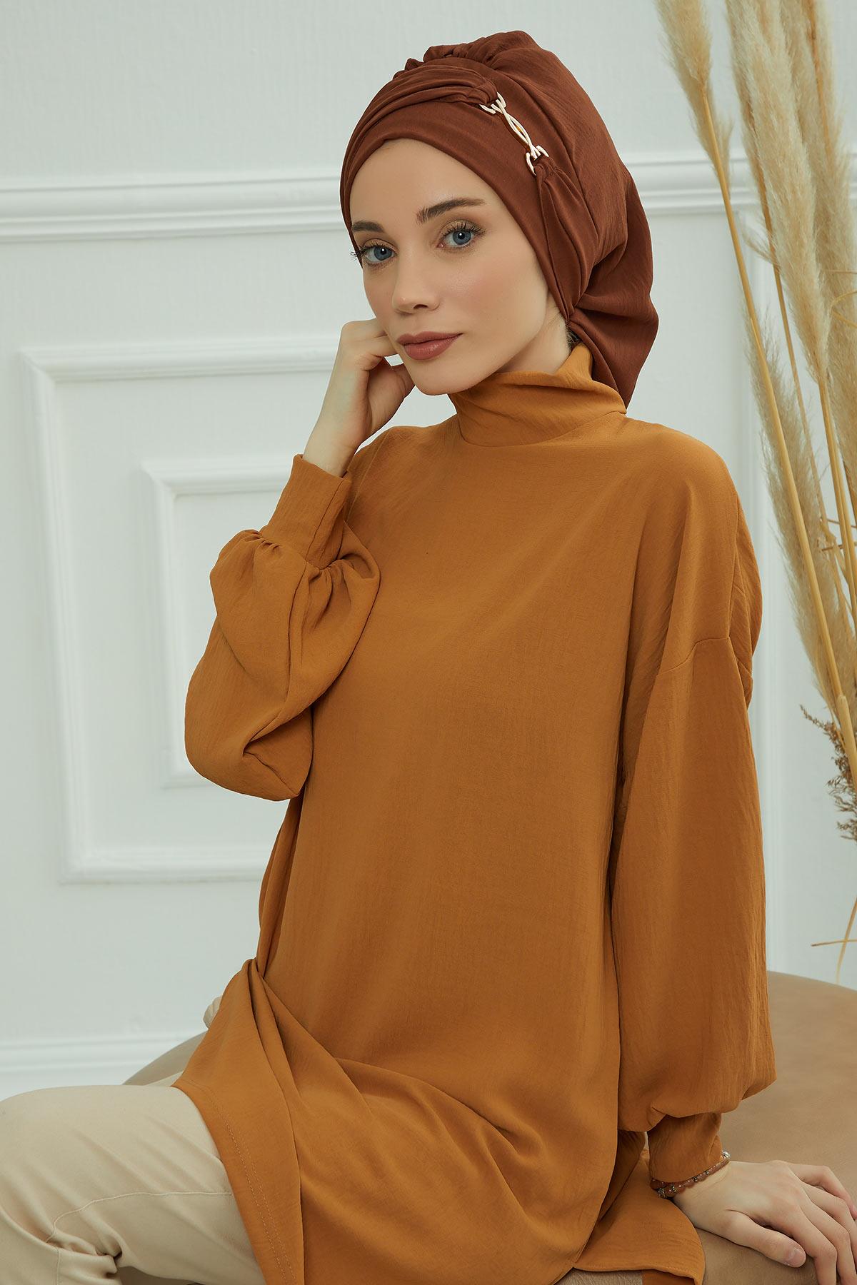 Aksesuarlı Hazır Türban,HT-93