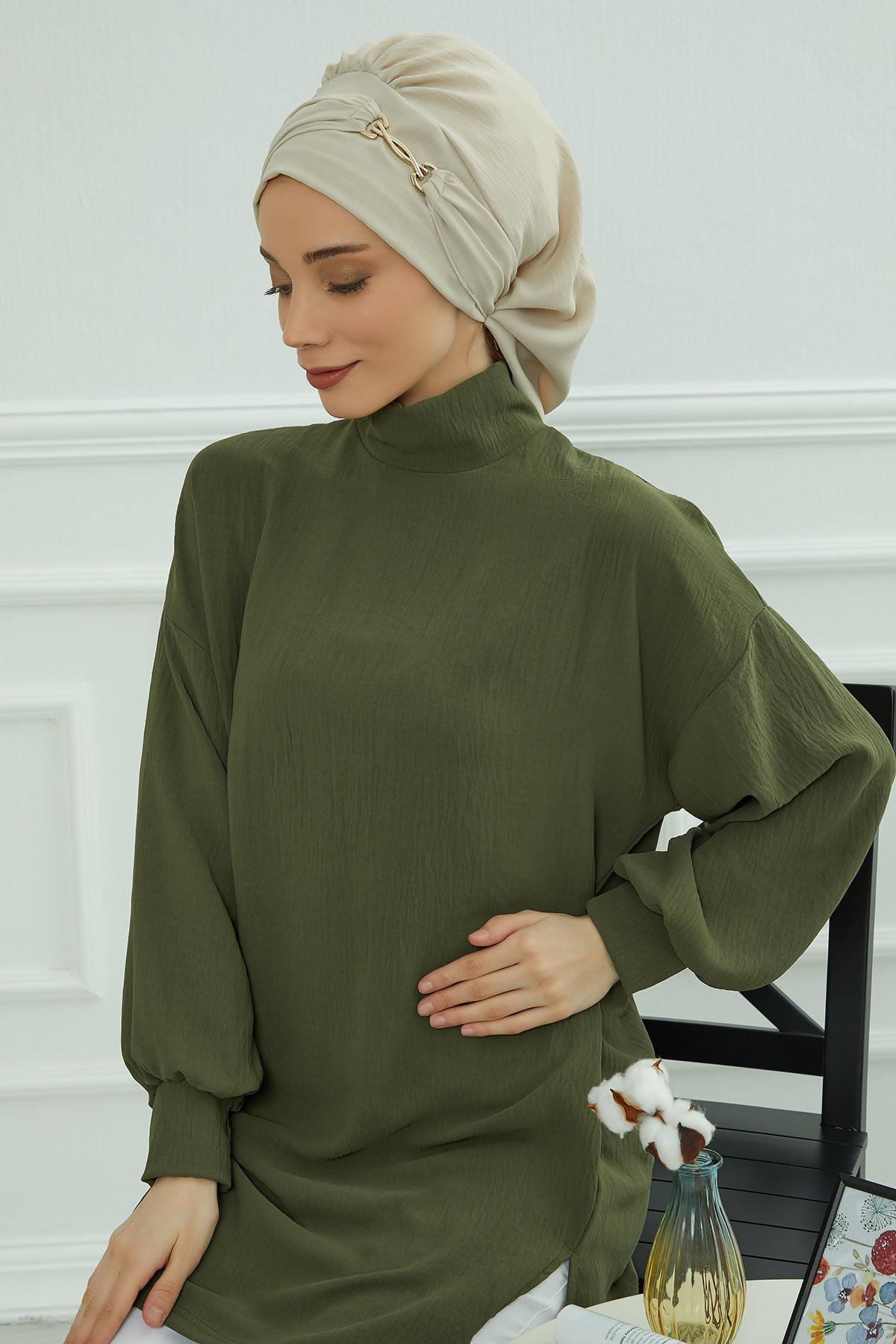 Aksesuarlı Hazır Türban,HT-93