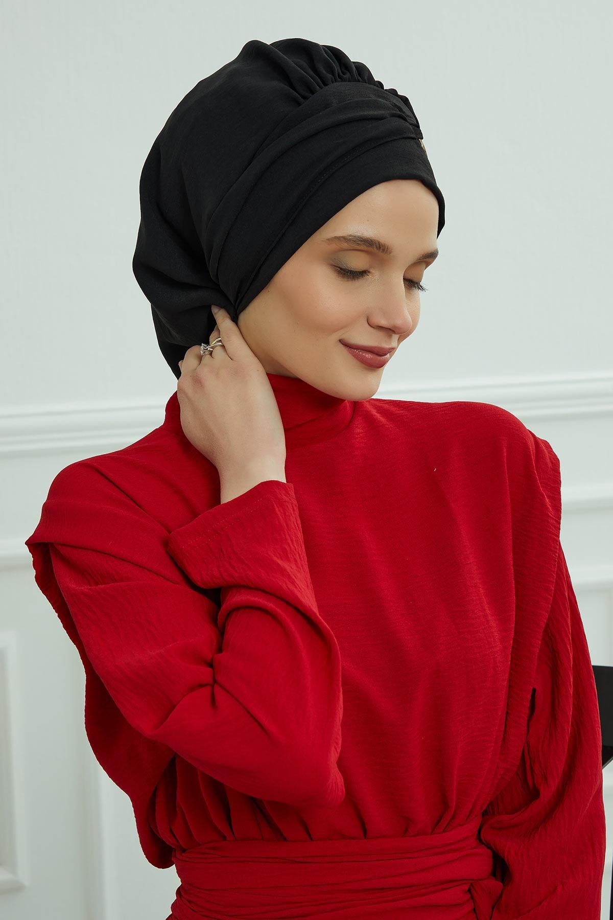 Aksesuarlı Hazır Türban,HT-93