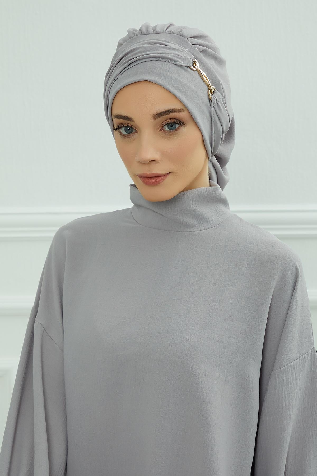 Aksesuarlı Hazır Türban,HT-93