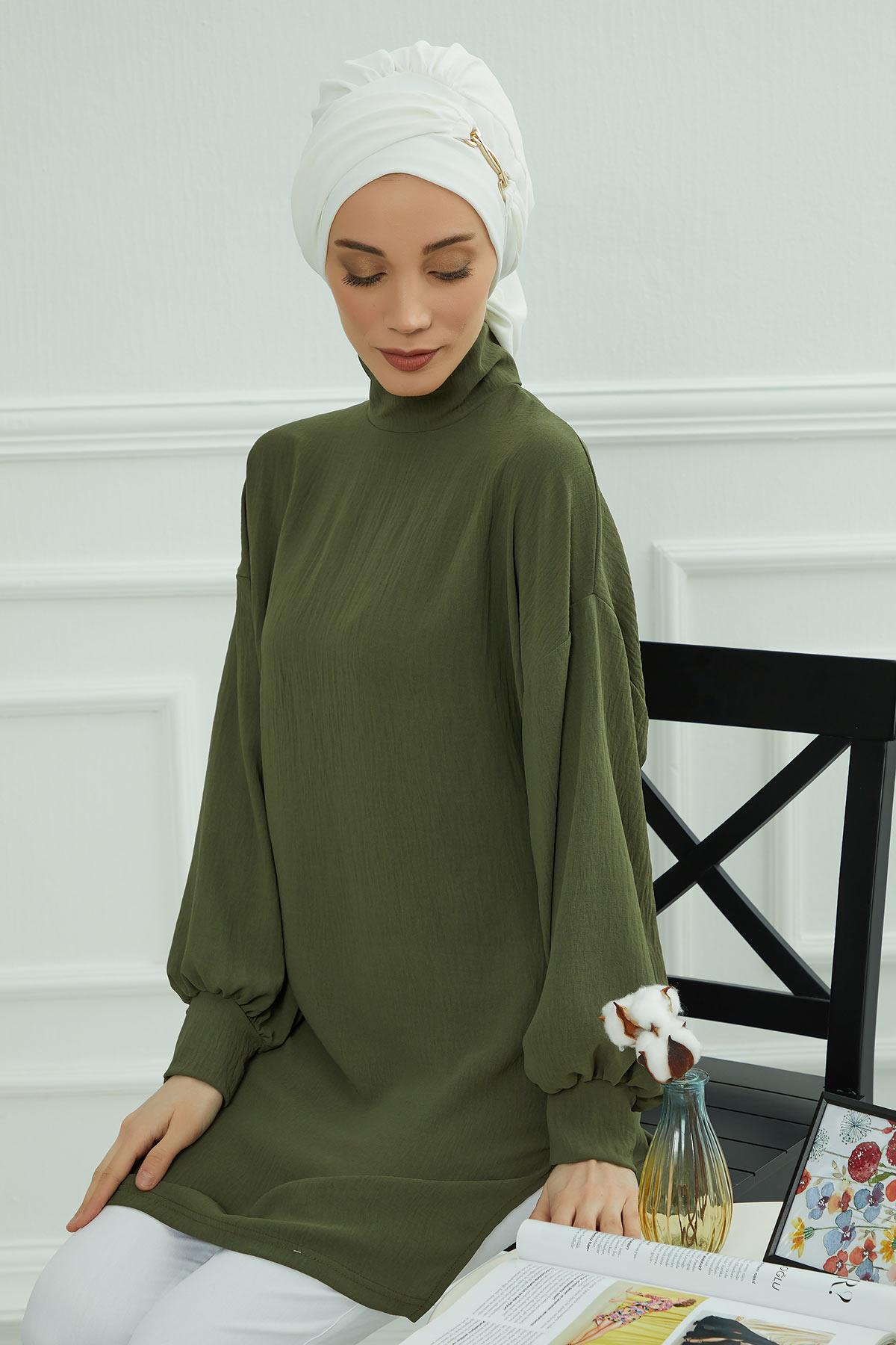 Aksesuarlı Hazır Türban,HT-93