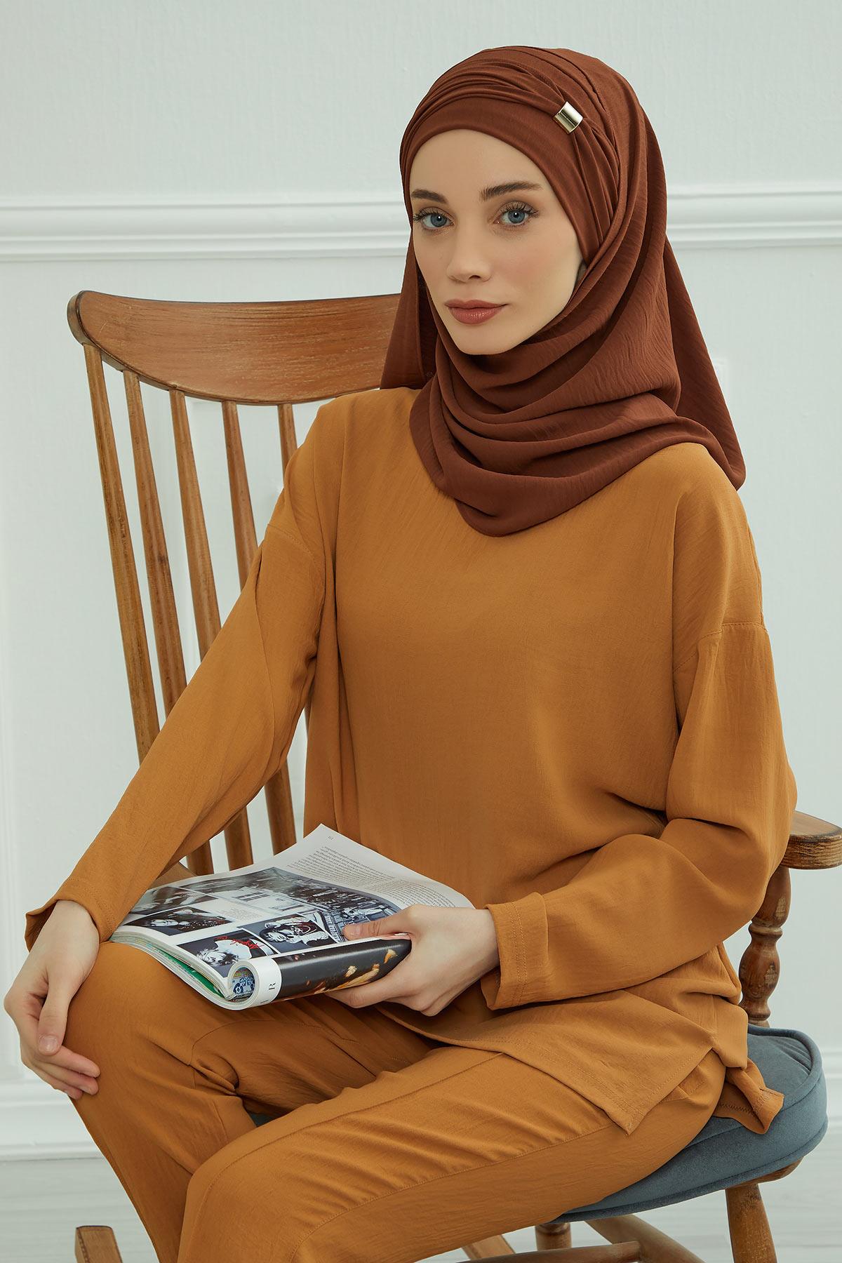 Aksesuar Detaylı Pratik Şal,CPS-94