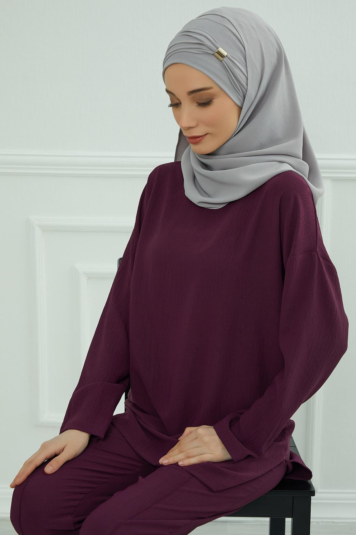 Aksesuar Detaylı Pratik Şal,CPS-94