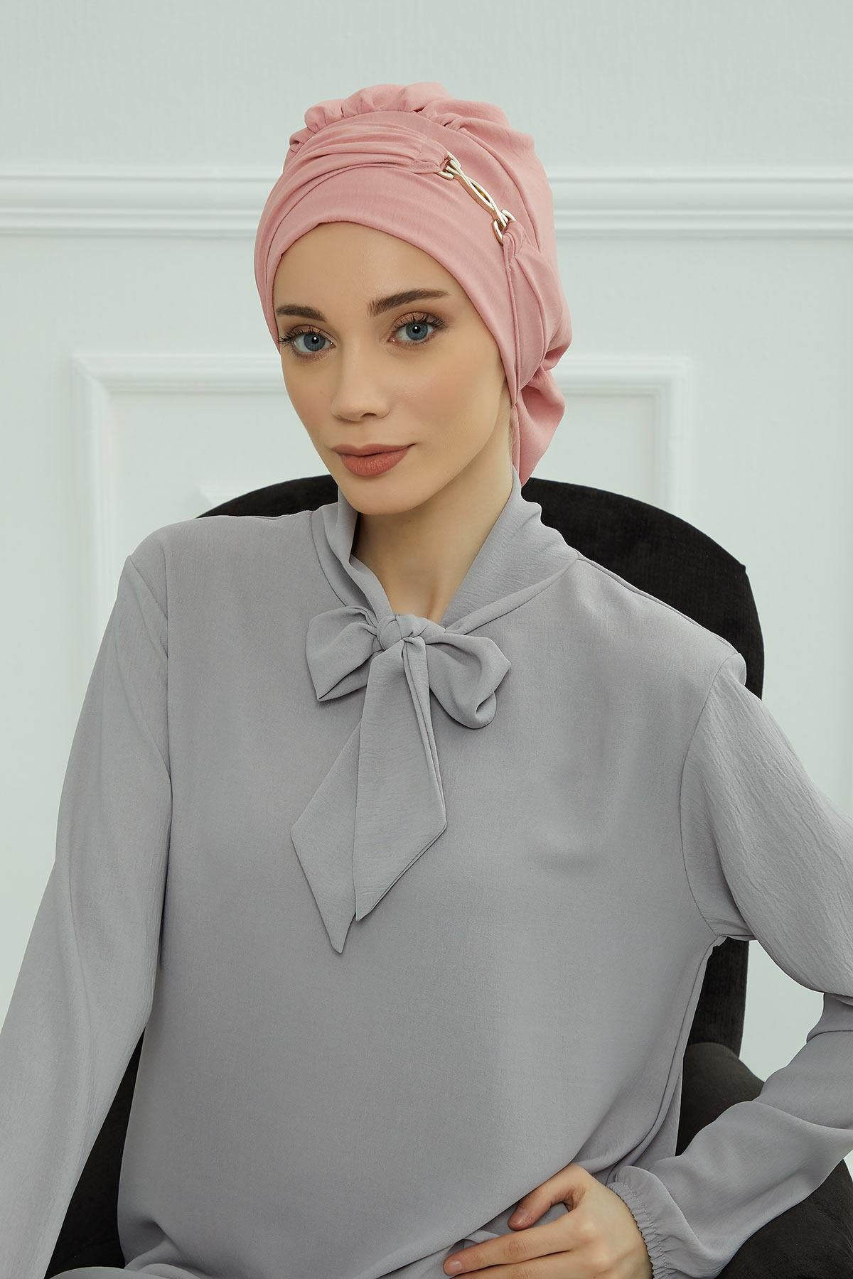 Aksesuarlı Hazır Türban,HT-93