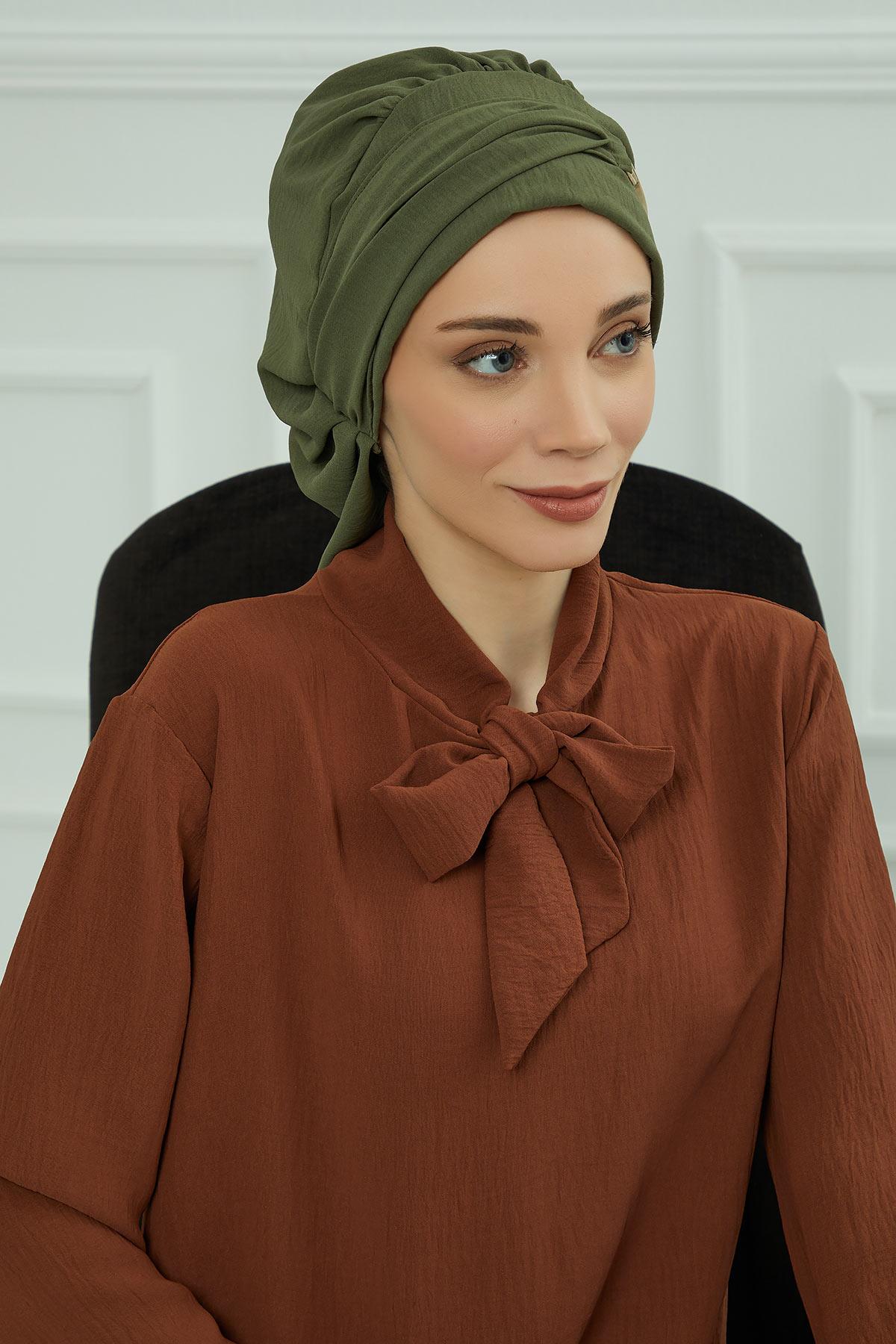 Aksesuarlı Hazır Türban,HT-93