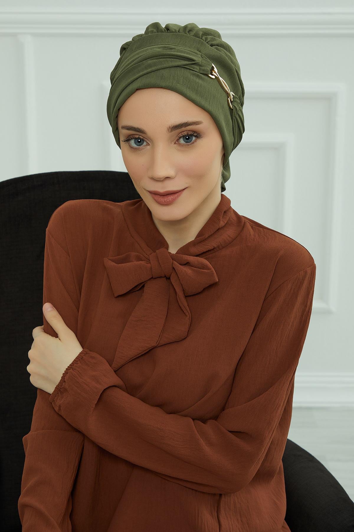 Aksesuarlı Hazır Türban,HT-93