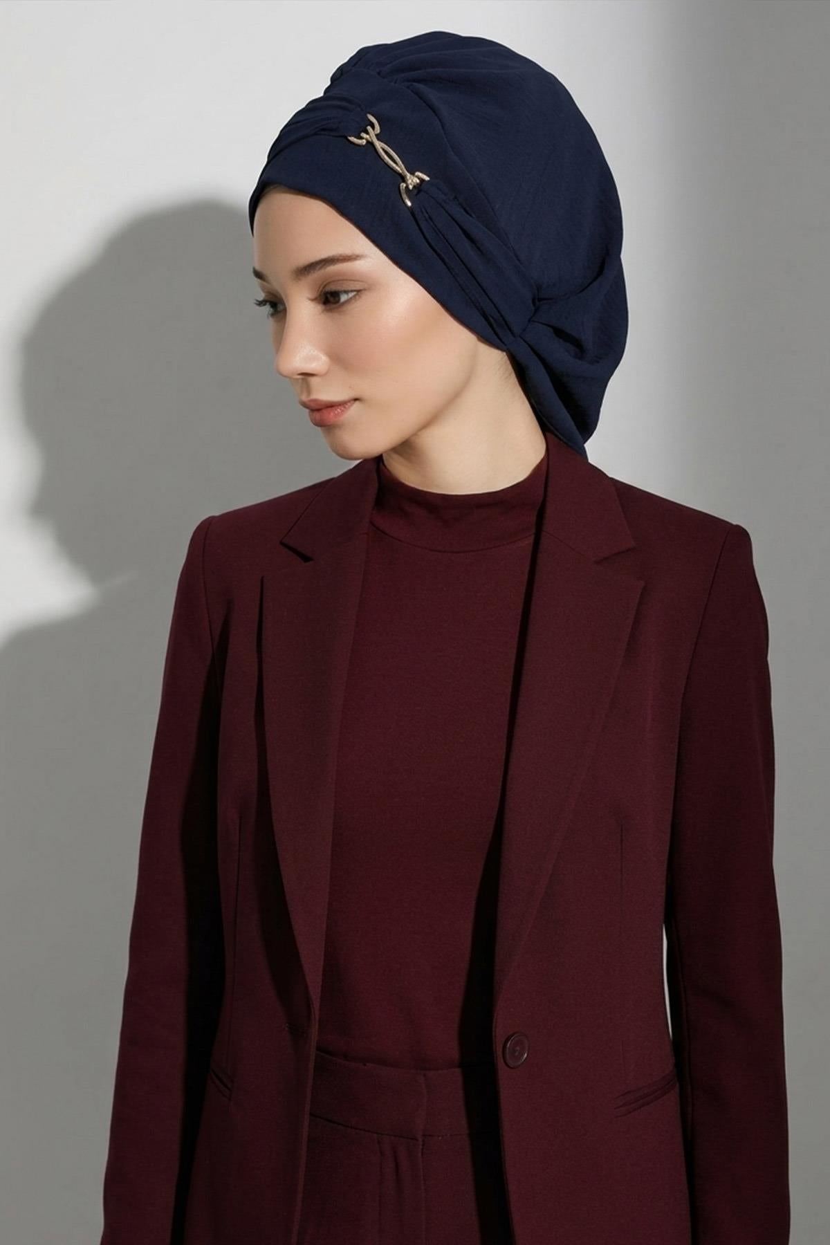 Aksesuarlı Hazır Türban,HT-93