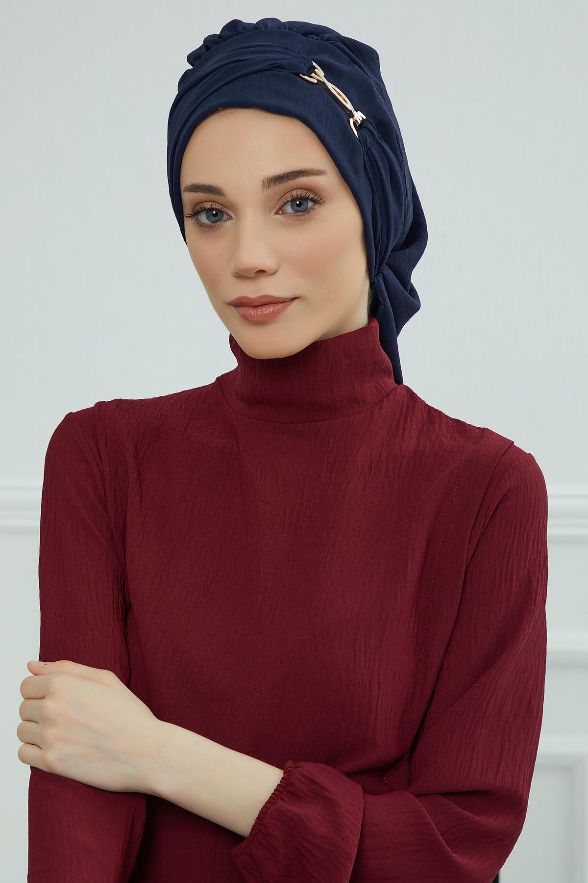 Aksesuarlı Hazır Türban,HT-93