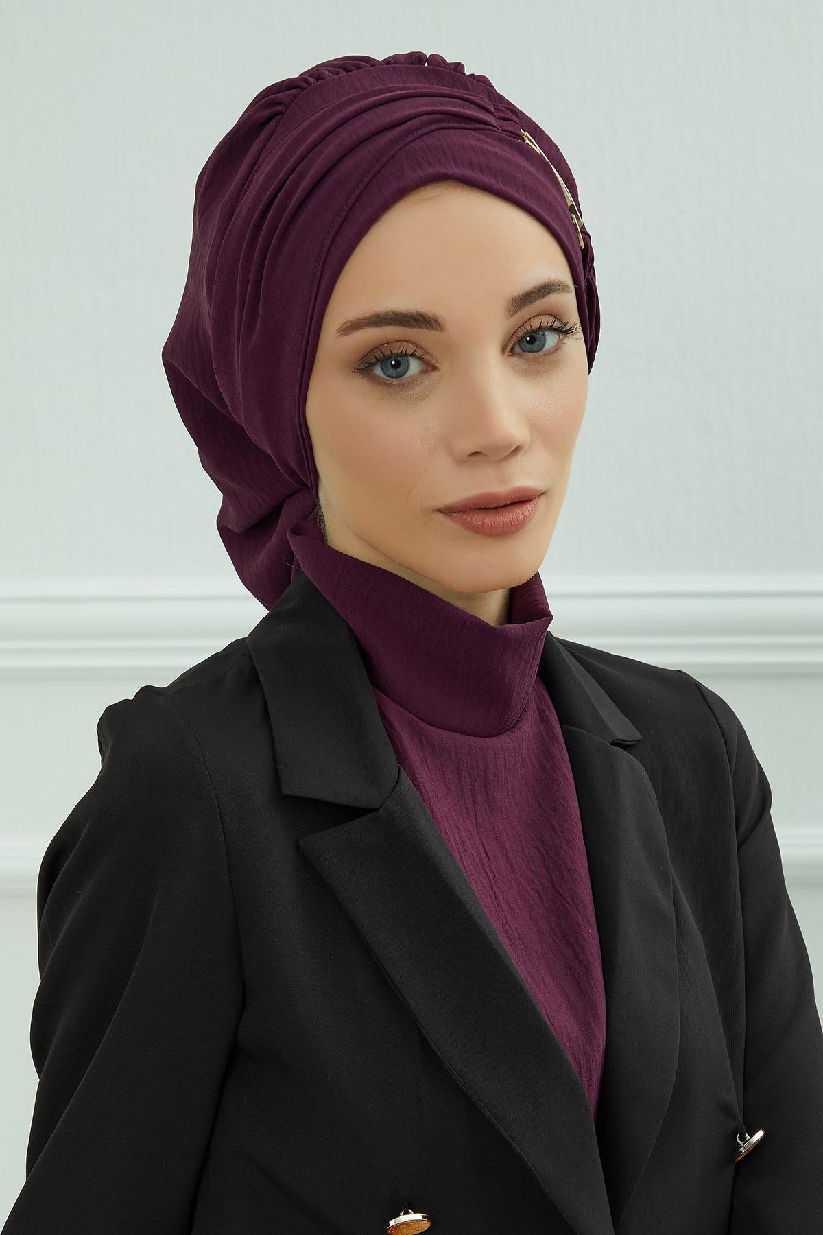 Aksesuarlı Hazır Türban,HT-93