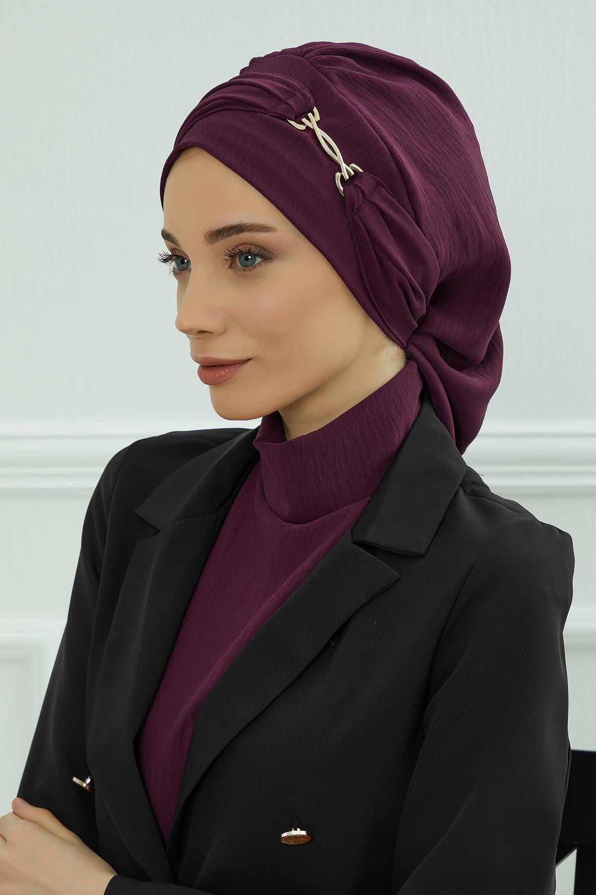 Aksesuarlı Hazır Türban,HT-93