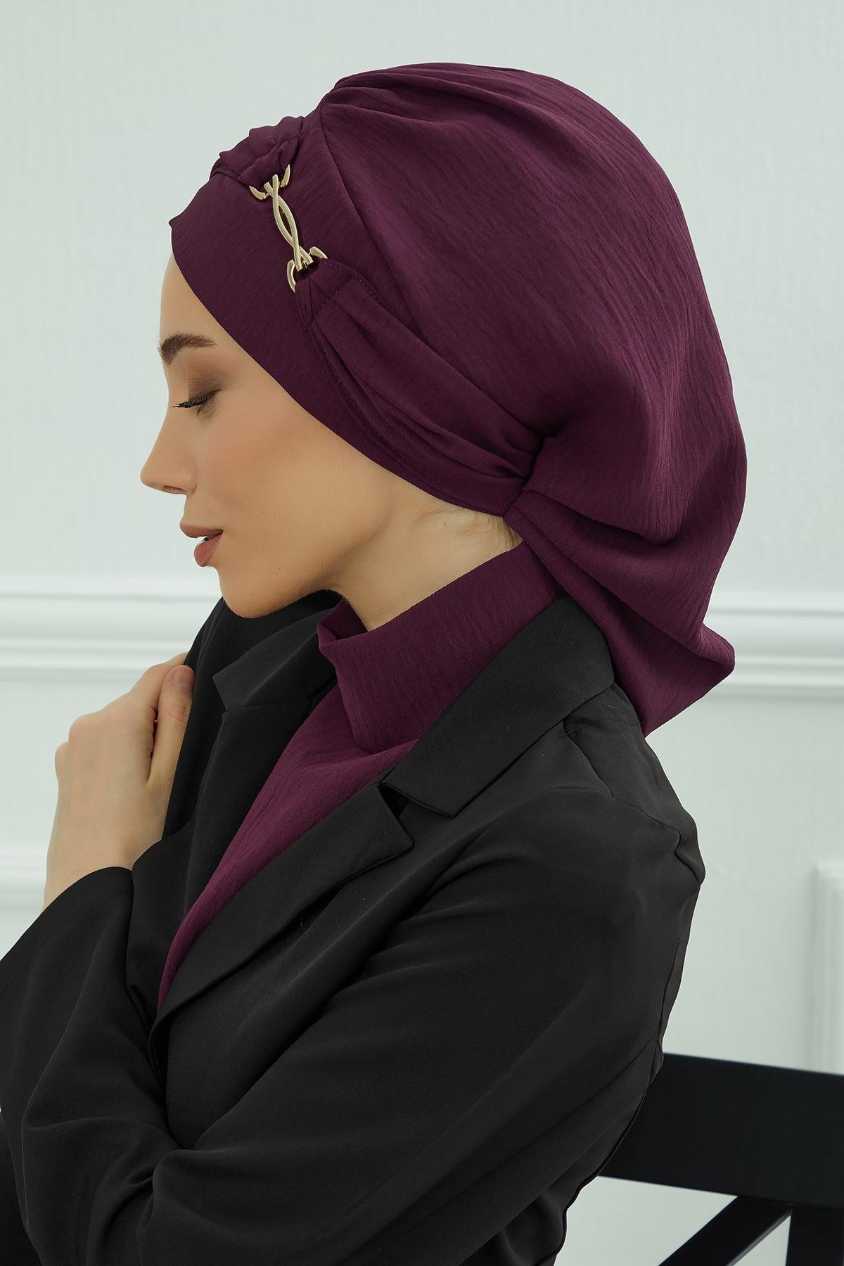 Aksesuarlı Hazır Türban,HT-93