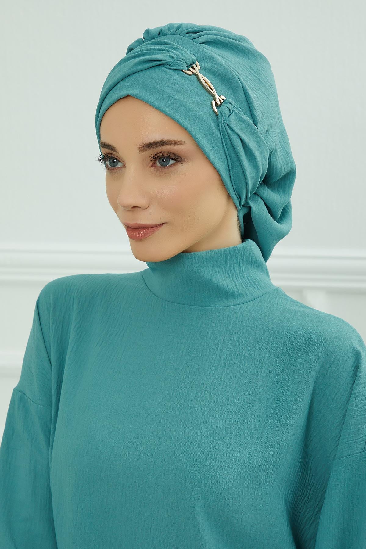 Aksesuarlı Hazır Türban,HT-93