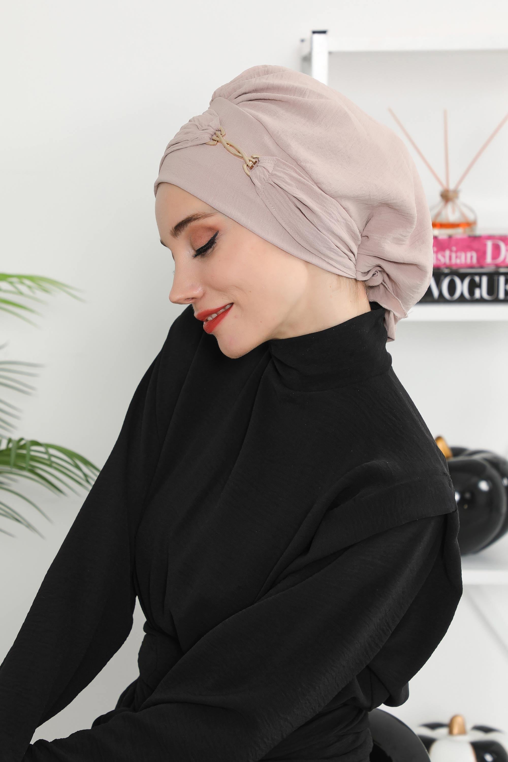 Aksesuarlı Hazır Türban,HT-93