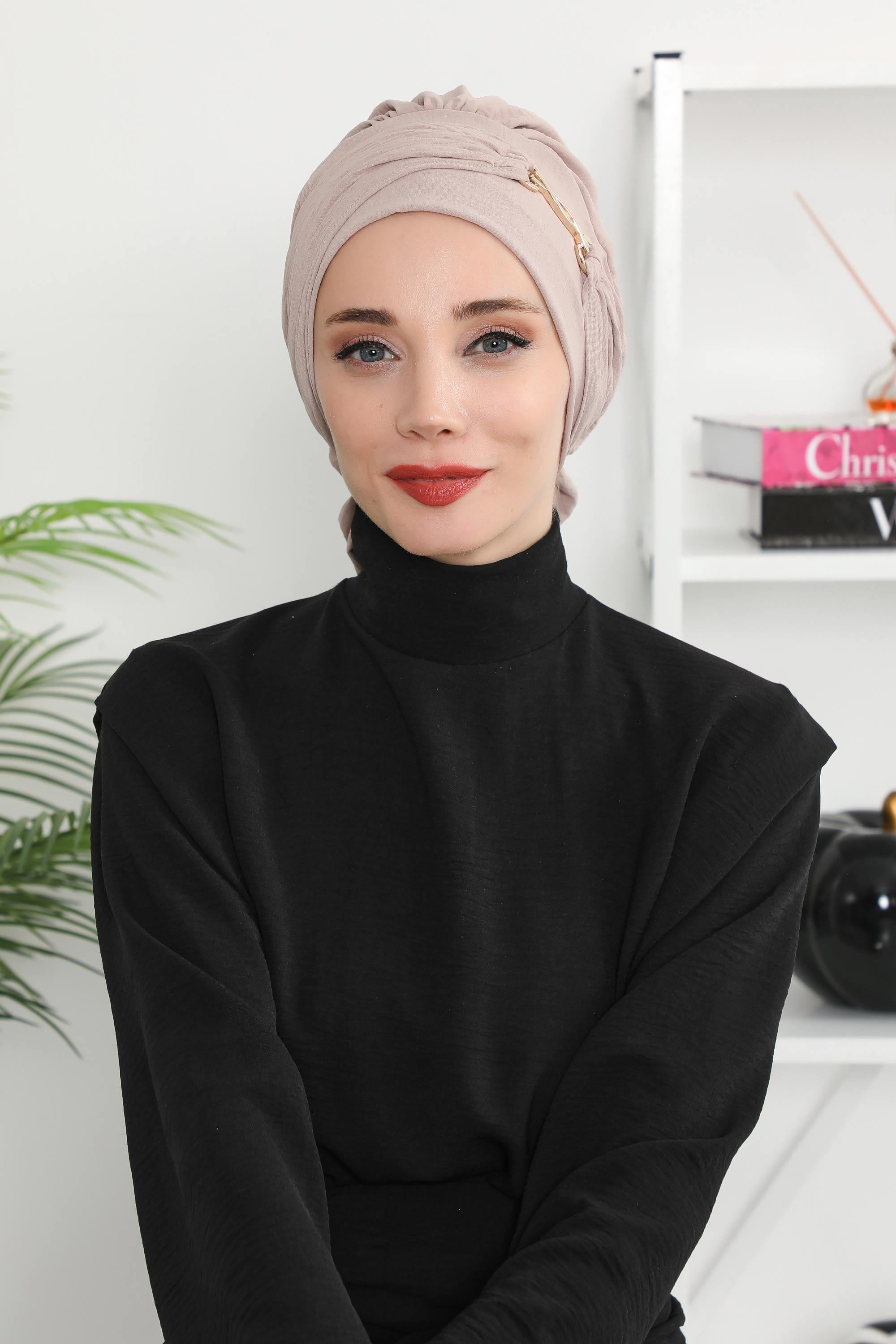 Aksesuarlı Hazır Türban,HT-93