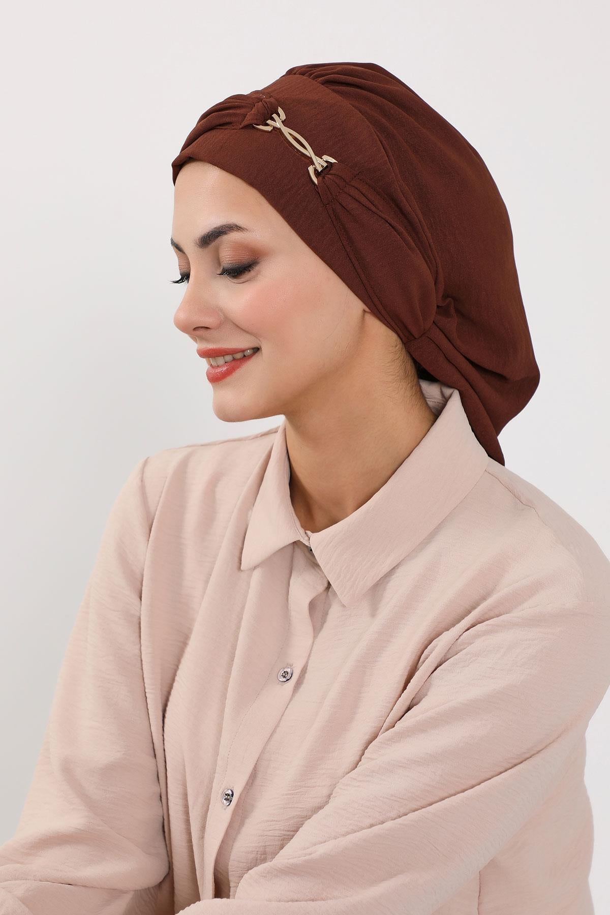 Aksesuarlı Hazır Türban,HT-93
